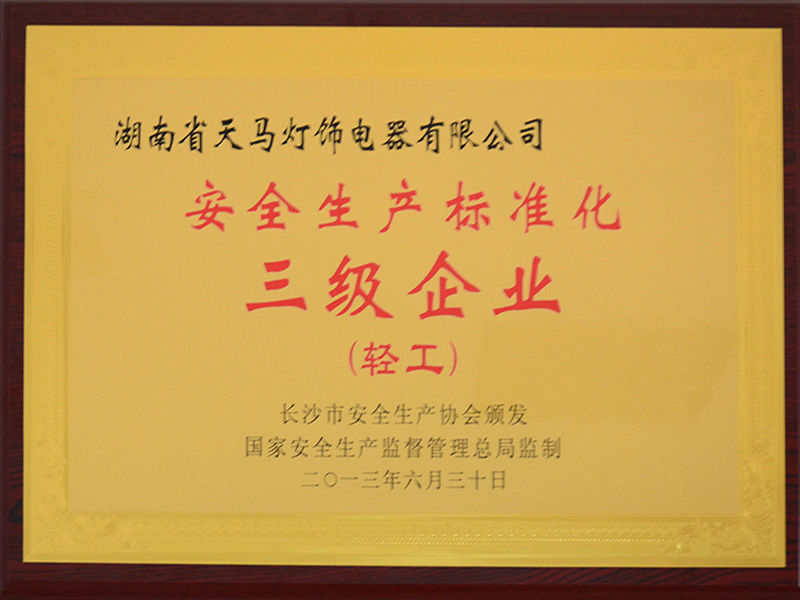 三級企業安全生產標準化